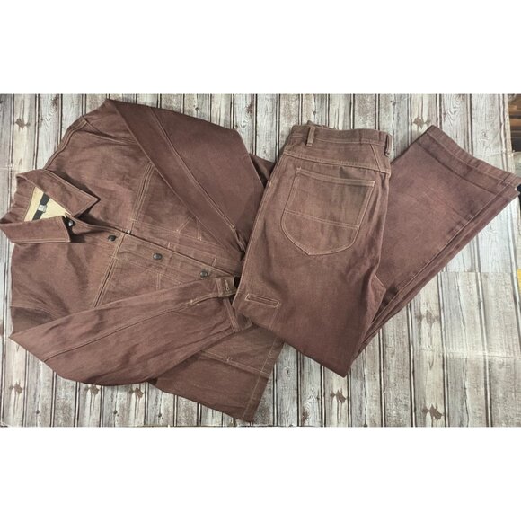 Marithe Francois Girbaud heavy Denim Set size 2XL color brown - Picture 1 of 10